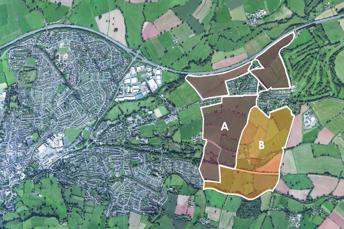 Fig.1 Wider site identification plan of Area A and Area B