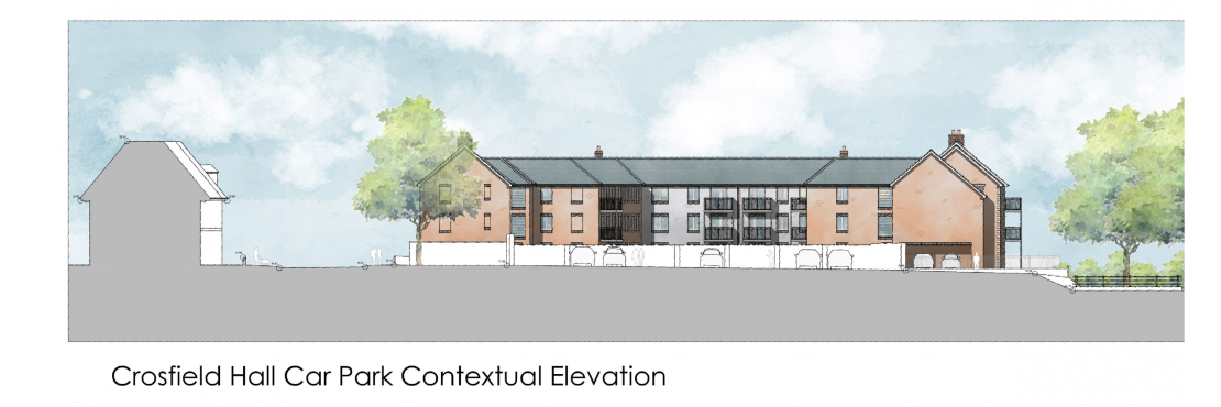 Crosfield Hall elevation