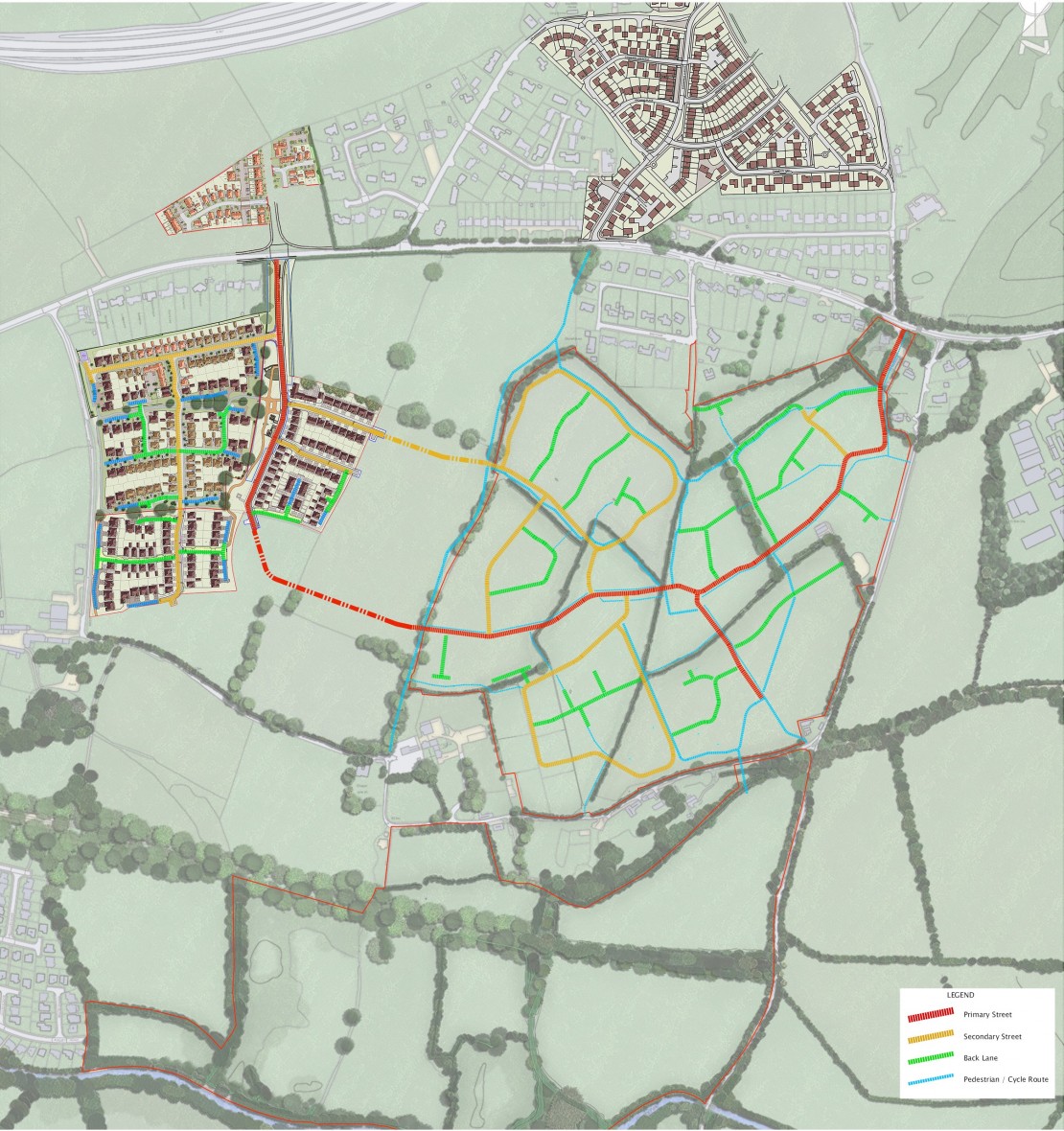 Fig.12.  Proposed movement structure and street typologies