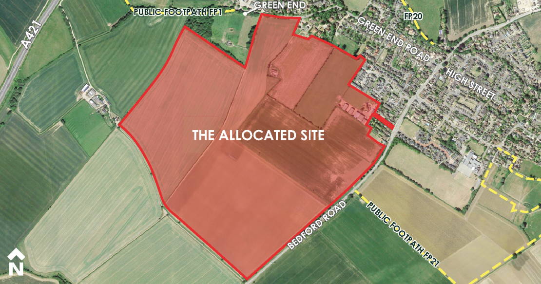 Plan showing site allocation