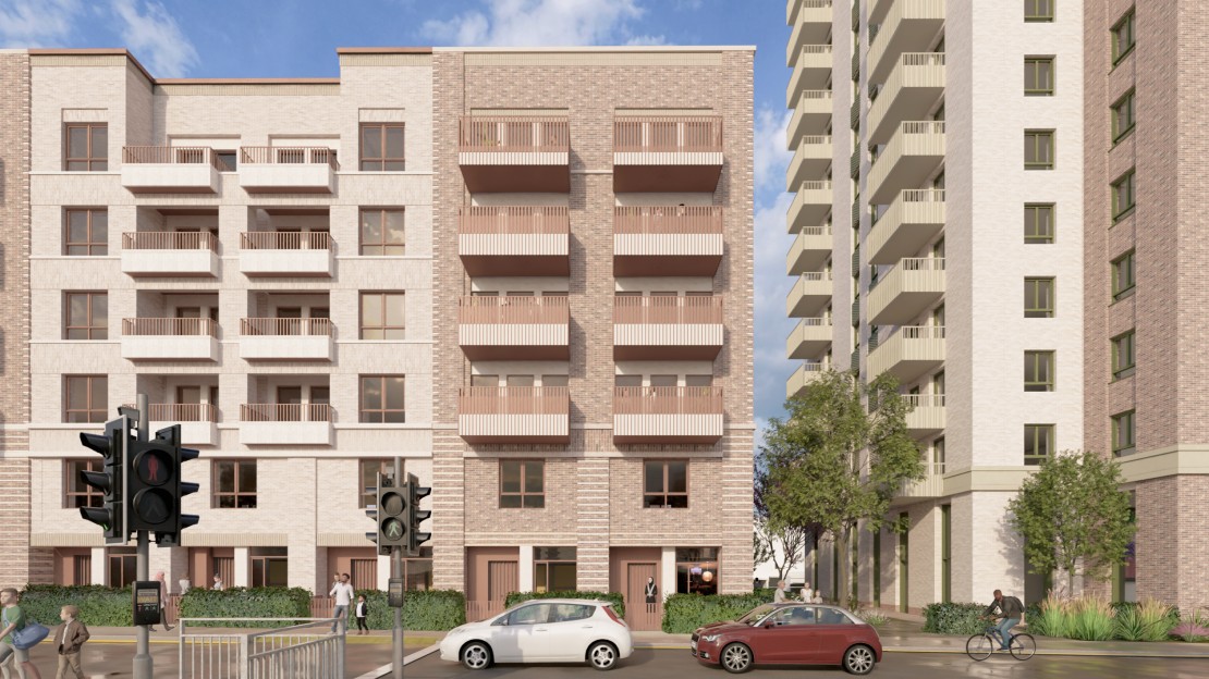 View of the End Maisonette in Block B1
