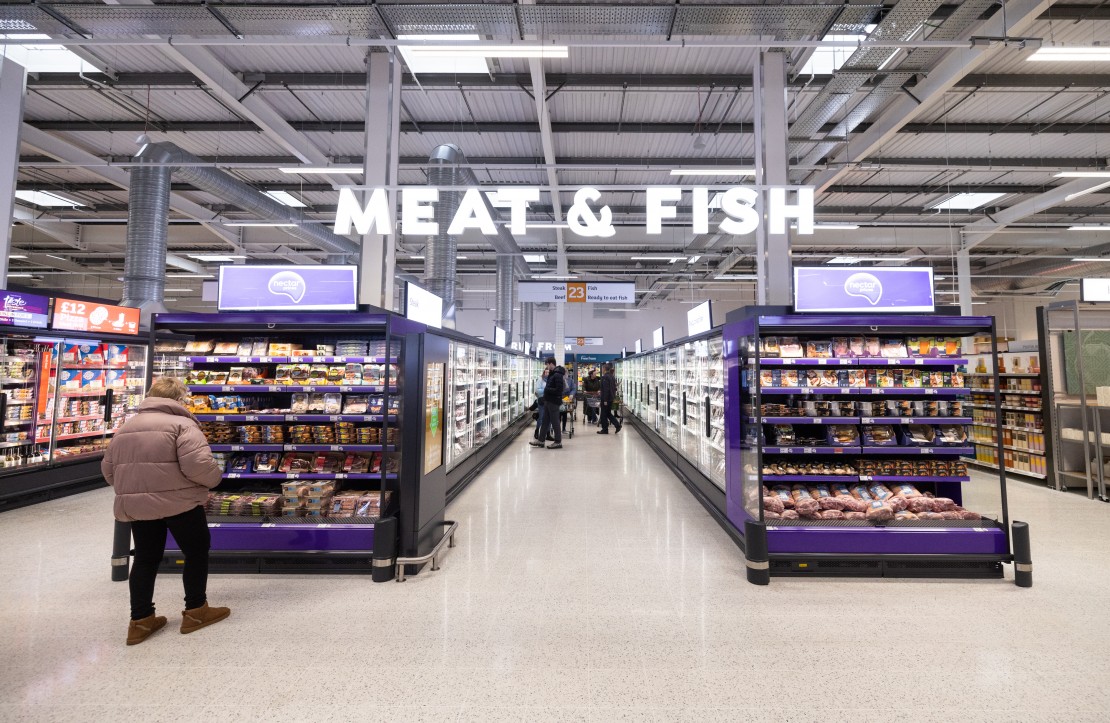 Internal Sainsbury's store image - meat and fish isle