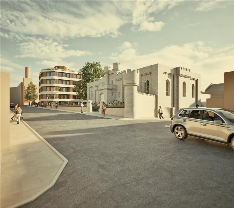 Proposed view looking from New Road