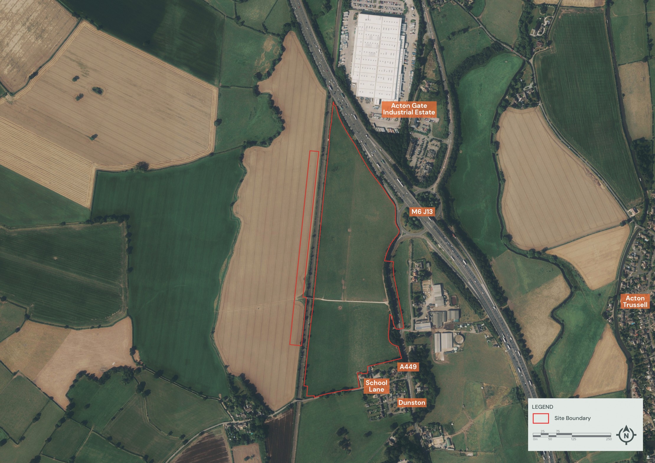 The Site M6 Junction 13 Employment Proposals   Site Map 654ce5febe7f0 