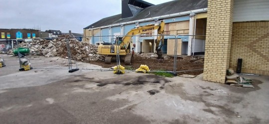 West elevation - demolition works