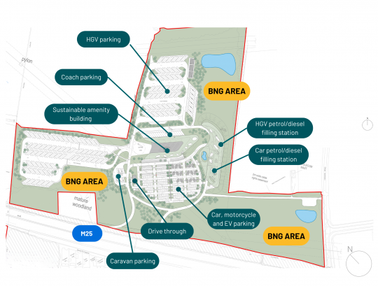 Southbound site layout plan