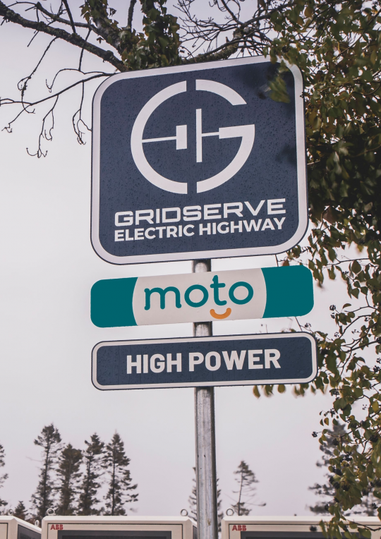 Image shows a moto road sign