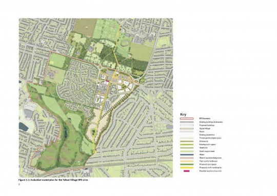Extract from Talbot Village SPD showing indicative masterplan