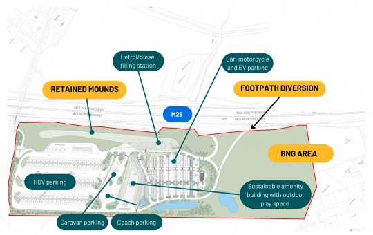 Northbound site layout plan